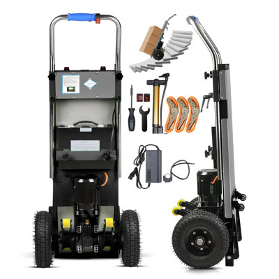 900lbs Capacity Electric Hand Trucks 1250W Heavy Duty Stair Climber Trolley(Black)