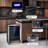145 Can Beverage Refrigerator, 37 Bottle Wine Fridge with Smart Temperature Control, 4.4 CU FT Quiet Freestanding Mini Fridge with Child Lock Panel for Family Restaurant Bar