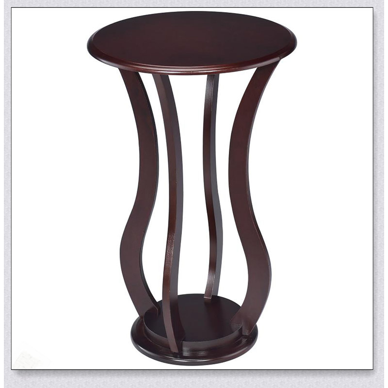 Table d'appoint ronde cerise avec plateau en faux marbre, parfaite pour ajouter élégance et fonctionnalité à n'importe quelle pièce