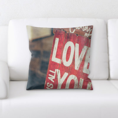 Faux Leather Throw Pillow