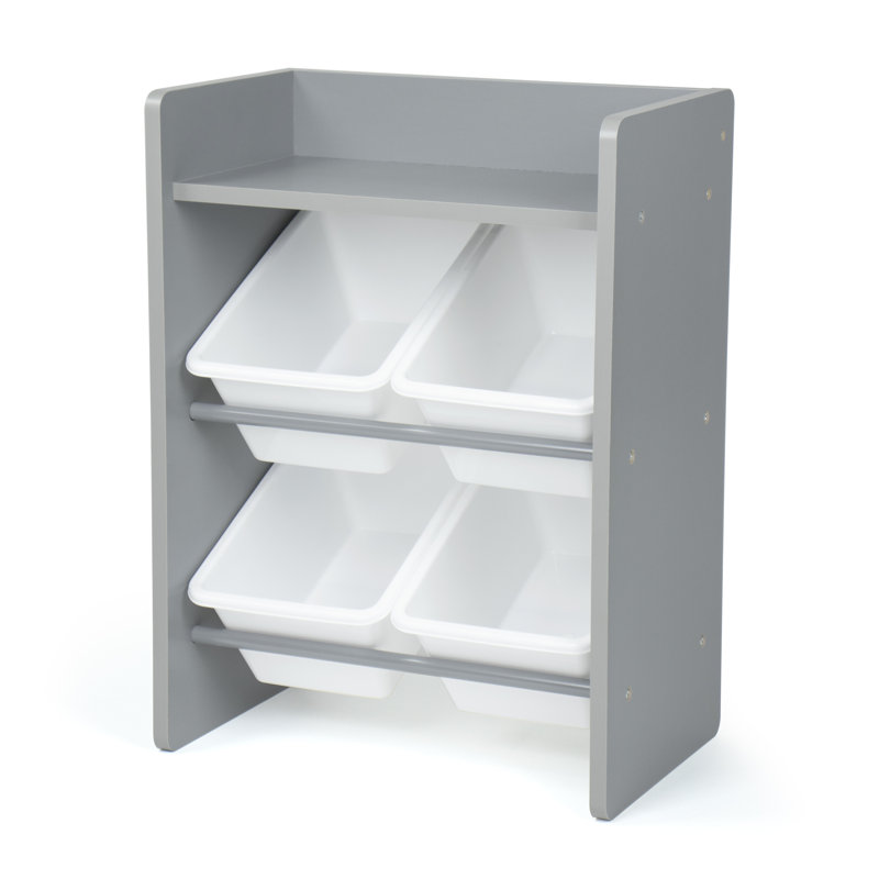 Maui Toy Organizer with Bins, Grey
