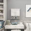 Armoire murale de salle de bain de style minimaliste avec 2 portes et tablettes réglables-1643012868