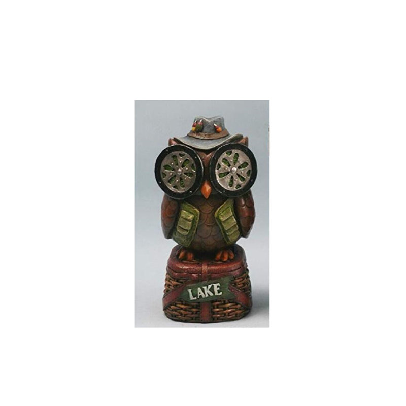 Sculpture hibou en résine décoration Buford