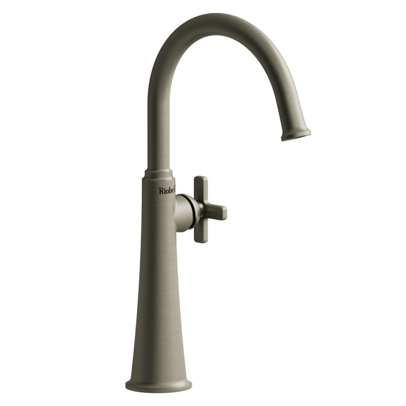Momenti Vessel Bathroom Faucet with C-Spout, Brushed Nickel