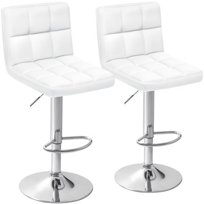 Stallcup Swivel Upholstered Faux Leather Adjustable Height Counter Stool with Iron Frame