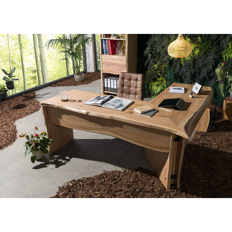 L-Shape Desk, Natural