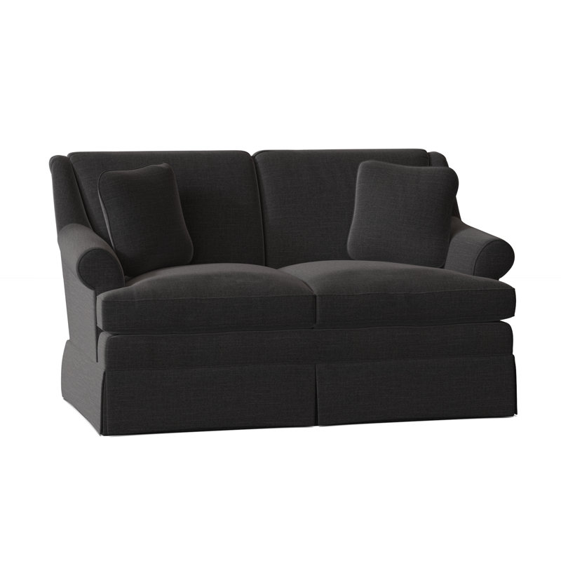 Connor Upholstered 59'' Loveseat, Paradigm 45 Black, Yes