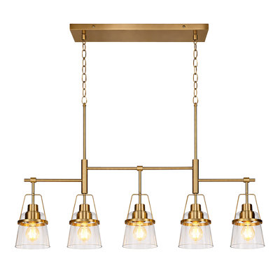 5 Light Gold Kitchen Island Pendant