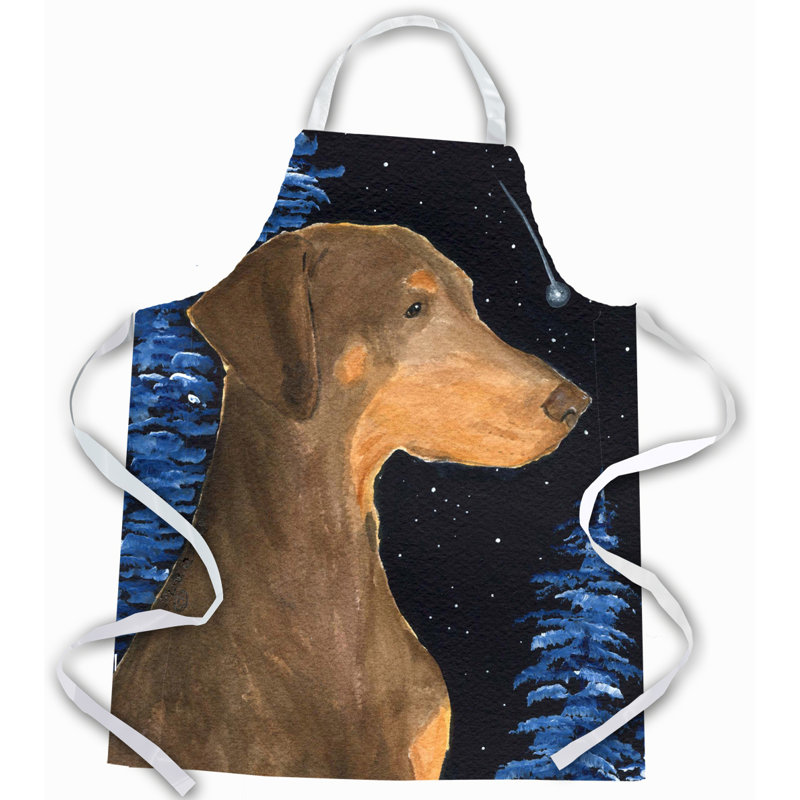 Tablier doberman starry night