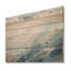 «Soft Color Minimal Beach Wave I - Coastal Beach», art mural sur bois de pin naturel-653852597
