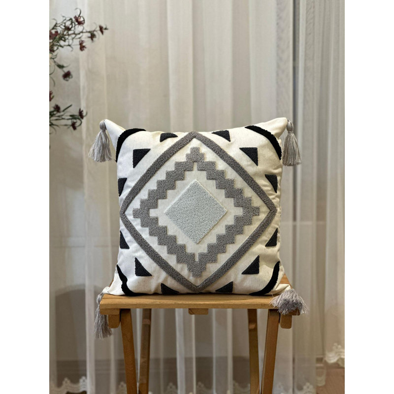 Davina Square Euro Cushion Cover, Grey