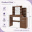 Meuble-lavabo avec miroir cannelé à DEL Maryanna-2135504031