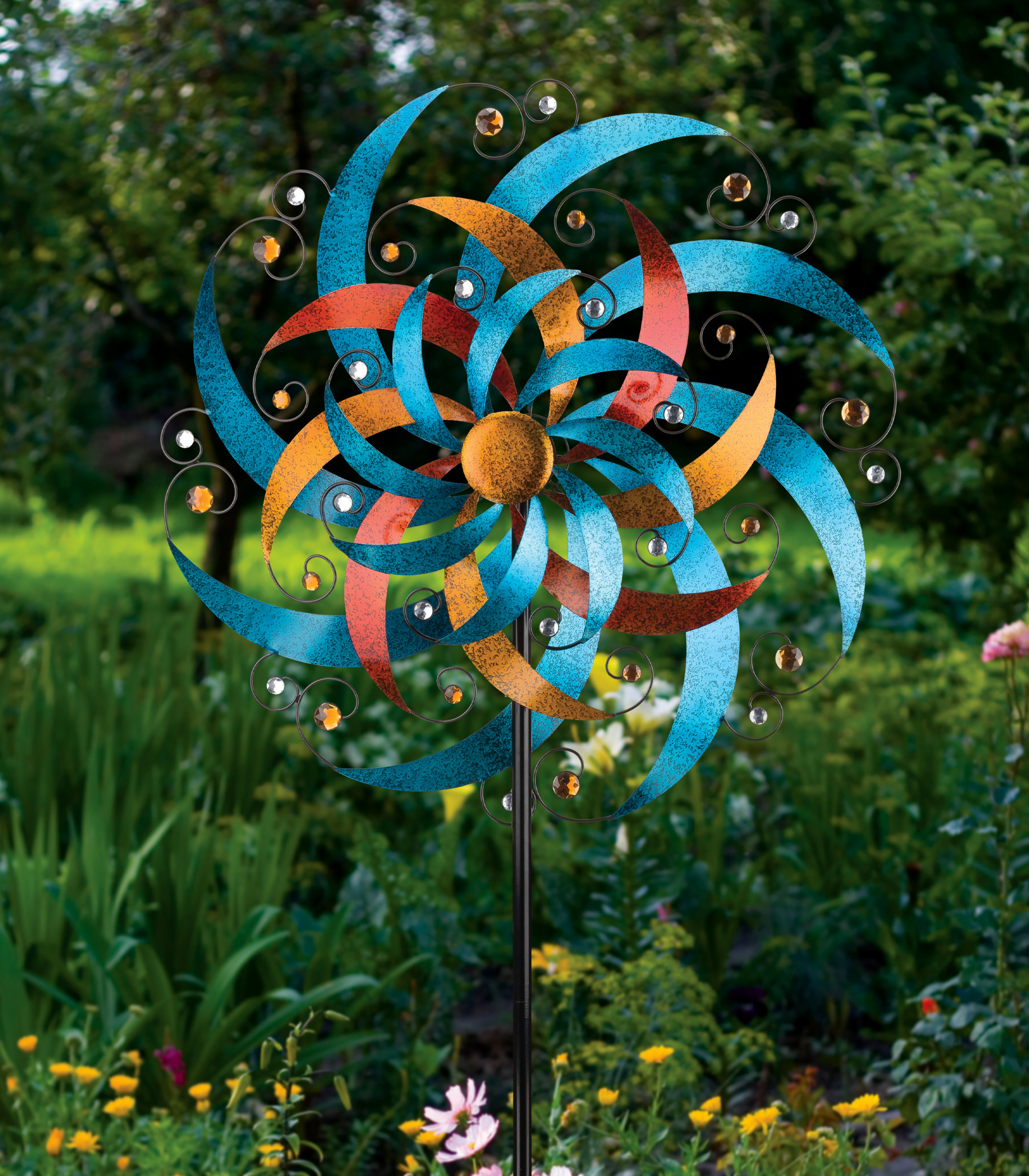 Arlmont & Co. Weather Resistant Metal Abstract Rotator - Wayfair Canada