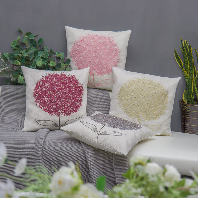  Housse de coussin carré, Rose