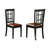 7 Piece Dining Room Furniture Set Consist of an Oval Kitchen Table with Butterfly Leaf and 6 Faux Leather Chairs, Black & Cherry