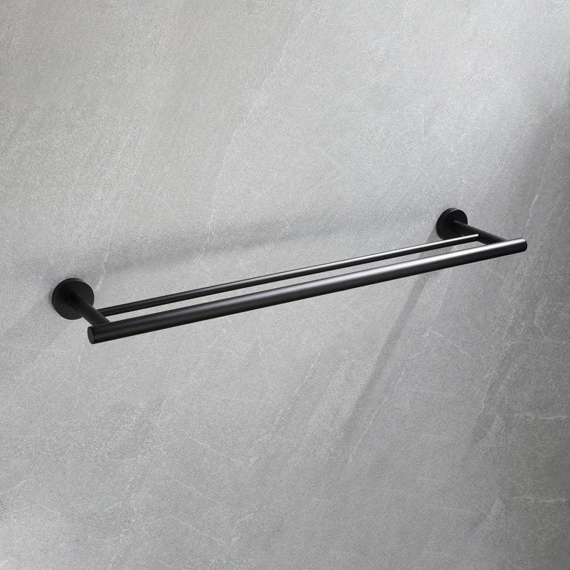 Ensemble de support à serviettes 5 pièces, Noir mat