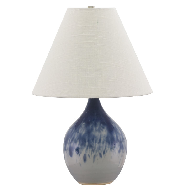Lampe de table 19 po Libbe, Gris décoré