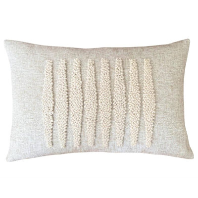 Punch Needle Lumbar - Motif zoulou n ° 4, crème