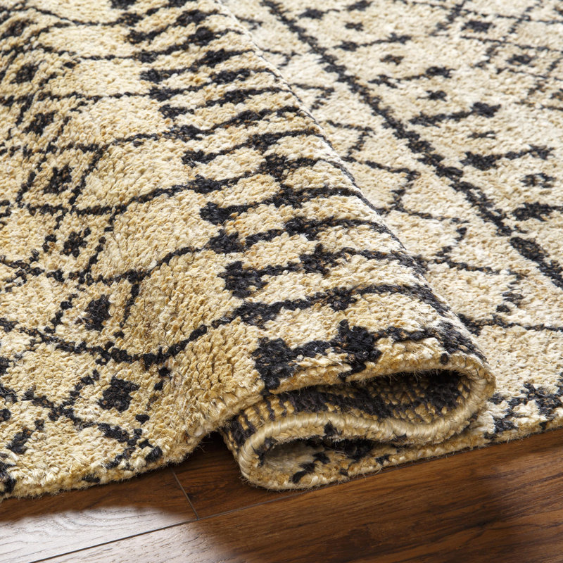 Scarborough Hand Woven Jute Moroccan Area Rug, Rectangle 6' x 9'