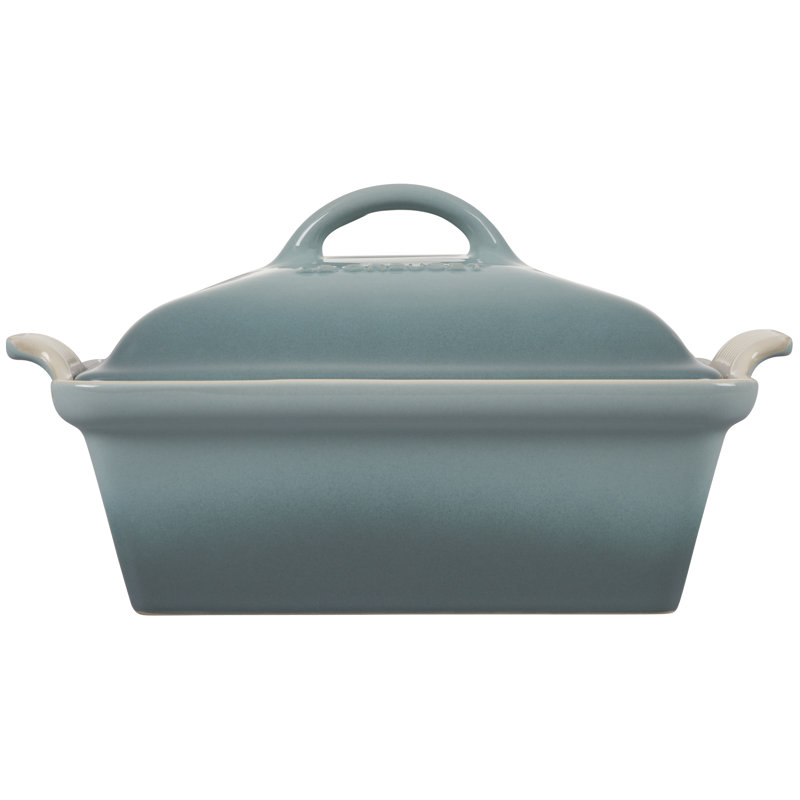 Le Creuset Stoneware Heritage Covered Square Casserole, 2.5 Qt. (9"), Green