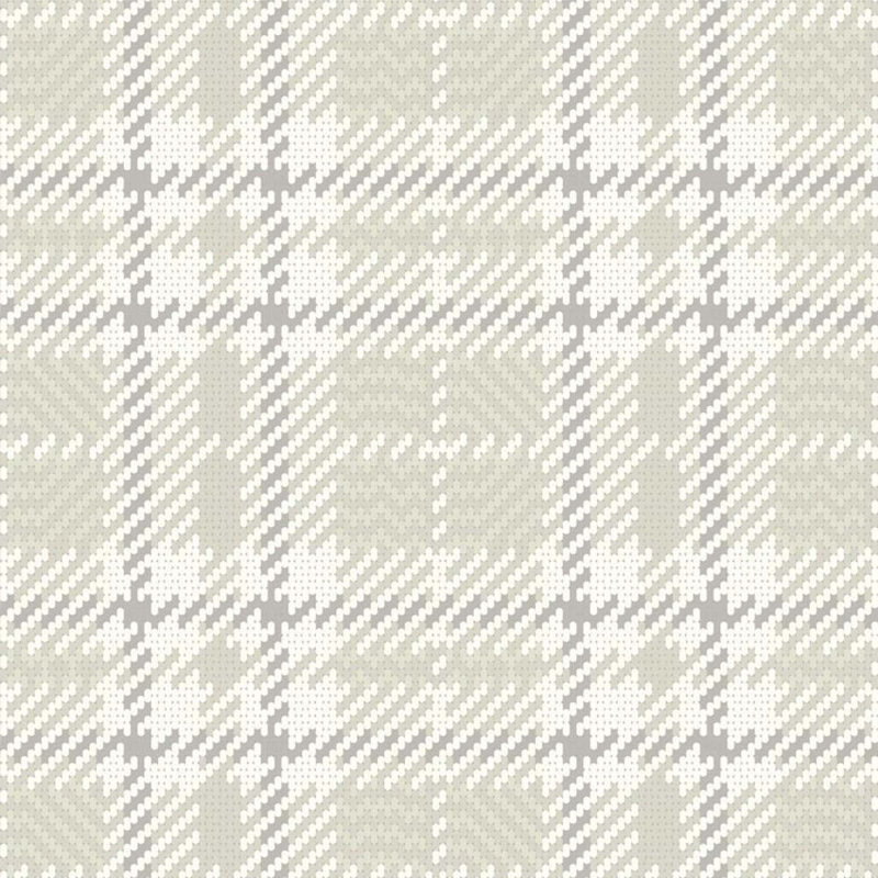 Rouleau de papier peint L 10 pi x l 24 po Clark Plaid, Beige Berteau, Non encollé, Faux Grasscloth
