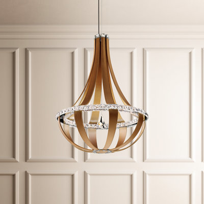 Crystal Empire LED 12 Light 20.5in x 27in Chandelier in White Pass with Clear Radiance Crystals