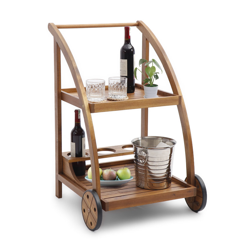 Solid Wood Bar Cart
