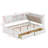 Full Size Corner Bed Frame With Storage Bookcase And Upholstered Headboard, Charging Station And Drawers-108195612-108195617