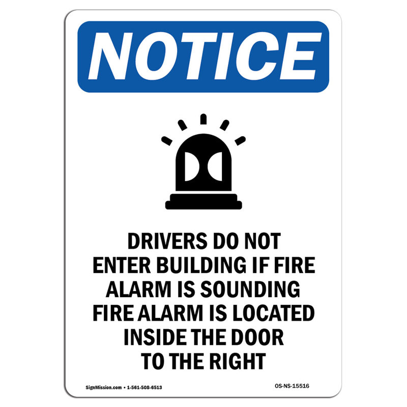 Drivers Do Not Enter Building Sign