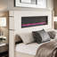 Lit moderne H 60,4 po avec tête de lit et foyer en velours côtelé-772798164-772798154