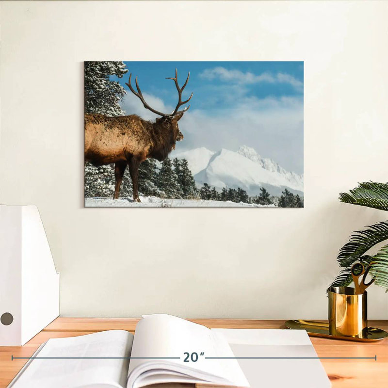 Brampt Elk Winter Journey, 8" H x 12" W