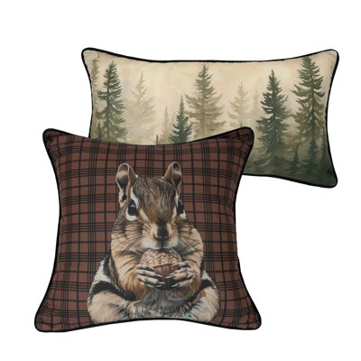 Donna Sharp Your Lifestyle By  Pine Panels Rustic 2pc Pillow Set In Tan;ivory;beige;green;brown;black
