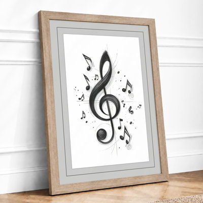 Rising Notes Modern - Framed Print