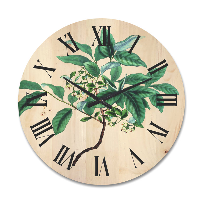 Horloge murale Leaves Plants IV, Grand