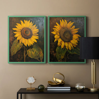 «FLORAL Series CDXCIV», reproduction encadrée de qualité supérieure - prête à être accrochée - aucun clou requis - aucun clou requis