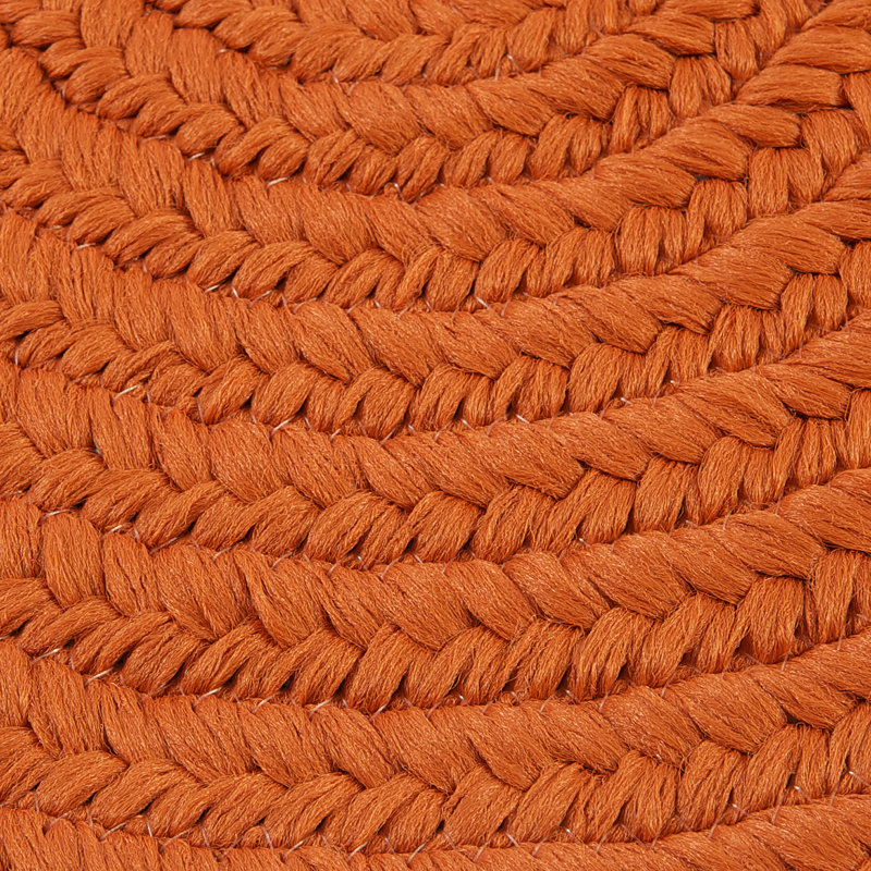 Tapis orange tressé abygale, Oval 6 pi x 9 pi