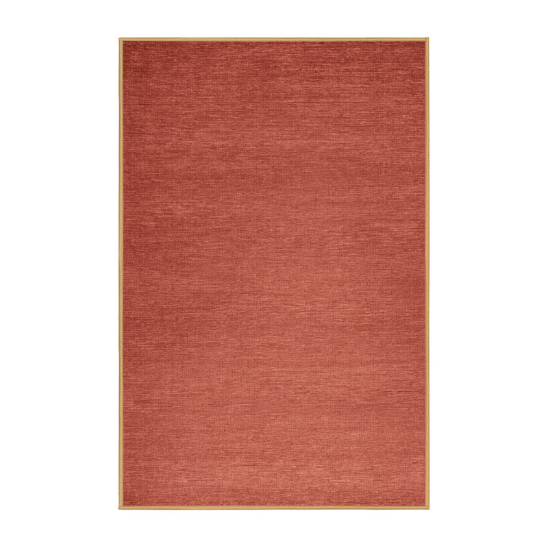 Tapis rose uni lavable à la machine, Rectangle 5 pi x 7 pi