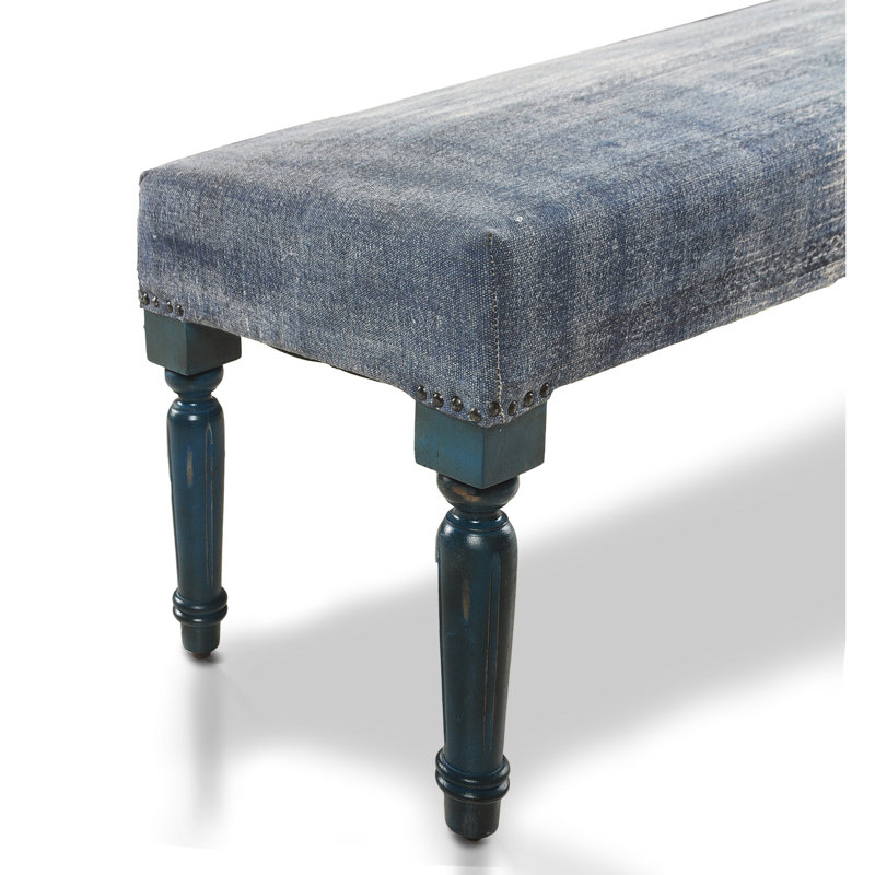 Banc rembourré 47 po, Marine, Bleu