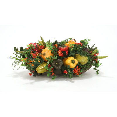 12'' Faux Foliage Plant in Wood Planter