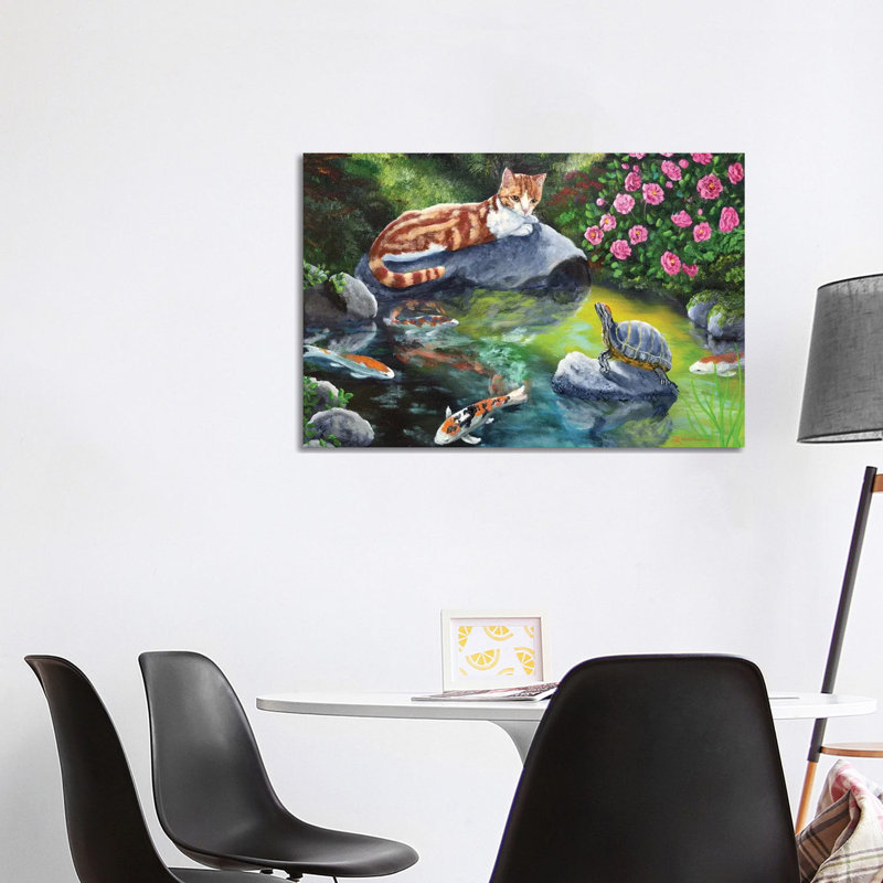 Loki Meets A Turtle by Laura Iverson - Wrapped Canvas Print, 101.6 cm H x 66.04 cm W x 1.91 cm D