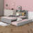 Full Size Platform Bed With Trundle, Wood Full Bed Frame With Bookcase And Headboard-2035471834