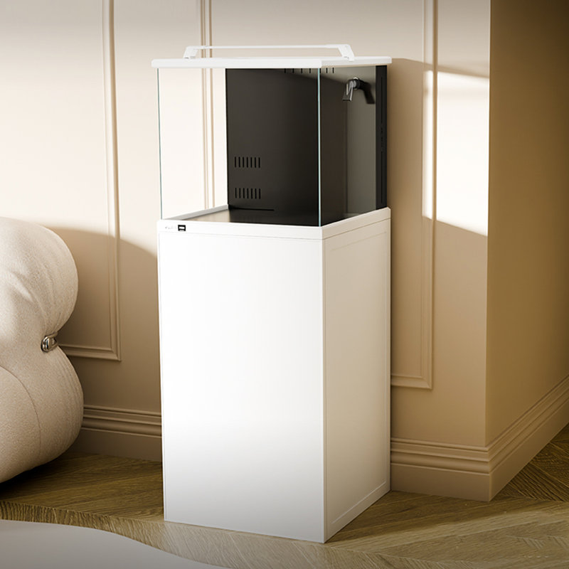 Petit réservoir carré d'aquariums en alliage d'aluminium, 15,85 gallons (H 51,97 po x l 24,02 po x P 20,47 p, Blanc