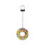 8"D Solar Art Glass Fly Through Bird Feeder, Color Wheel