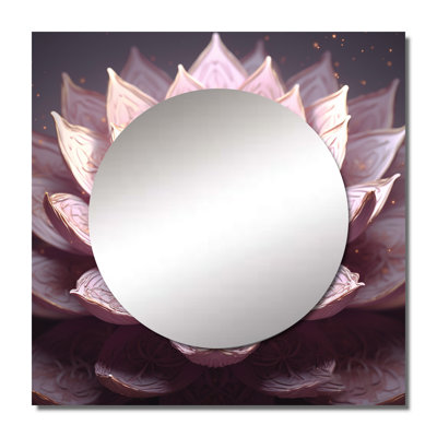 Blooming Magical Pink Lotus III - Lotus Large Square Mirror For Wall Art Decor