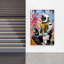Astronaut Cat Adventure Modern Playful Surreal Cat Urban Wall Art Print 1 Piece Wrapped Canvas Wall Art-257941158