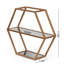 Étagère hexagonale en métal 2 pièces