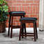 Tabouret de bar 30 po avec siège en cuir noir - Finition et élégance du matériau