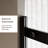 60.In W X 72.In H Shower Door, Clear Tempered Glass, Zinc Roller Rail, Stainless Steel Handle, Contemporary Flair, Matt Black 1/4 Inch System, Material,-124069789
