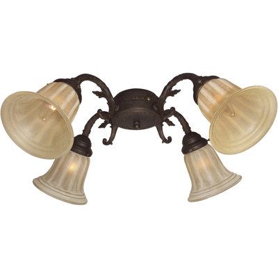 4-Light Universal Ceiling Fan Light Fitter
