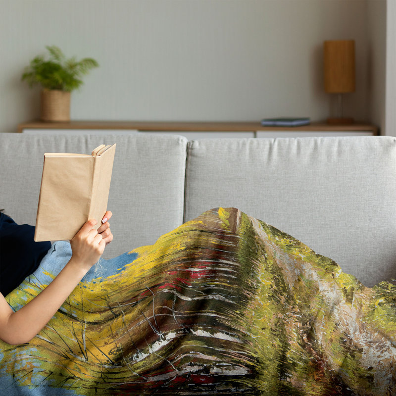 Hand Woven Throw Blanket, 50" x 70"